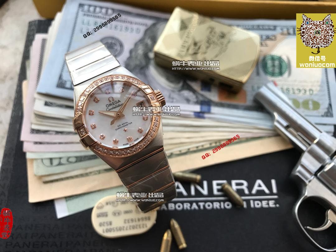 【实拍图鉴赏】HBBV6 Factory 1:1超A精仿OMEGA Constellation 系列1297.75.00女表 / M226