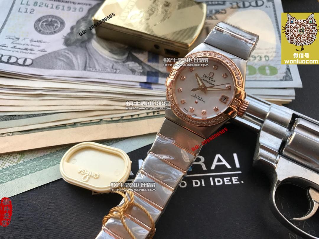 【实拍图鉴赏】HBBV6 Factory 1:1超A精仿OMEGA Constellation 系列1297.75.00女表 / M226