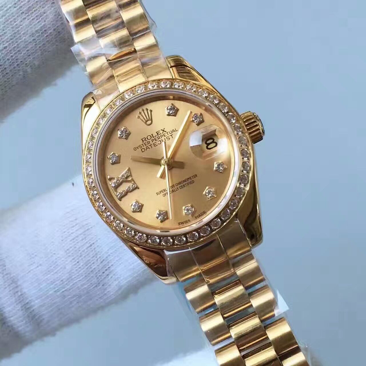 【台湾 Factory 1:1复刻高仿手表】 Rolex 女装  Datejust 系列279178香槟色表盘女士 wrist watch  / R147