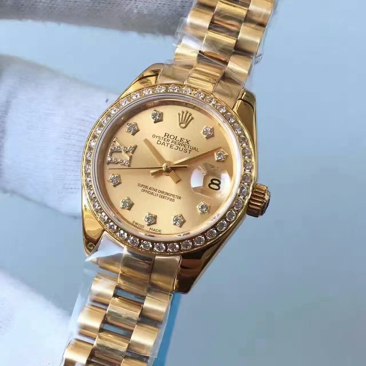 【台湾 Factory 1:1复刻高仿手表】 Rolex 女装  Datejust 系列279178香槟色表盘女士 wrist watch  / R147