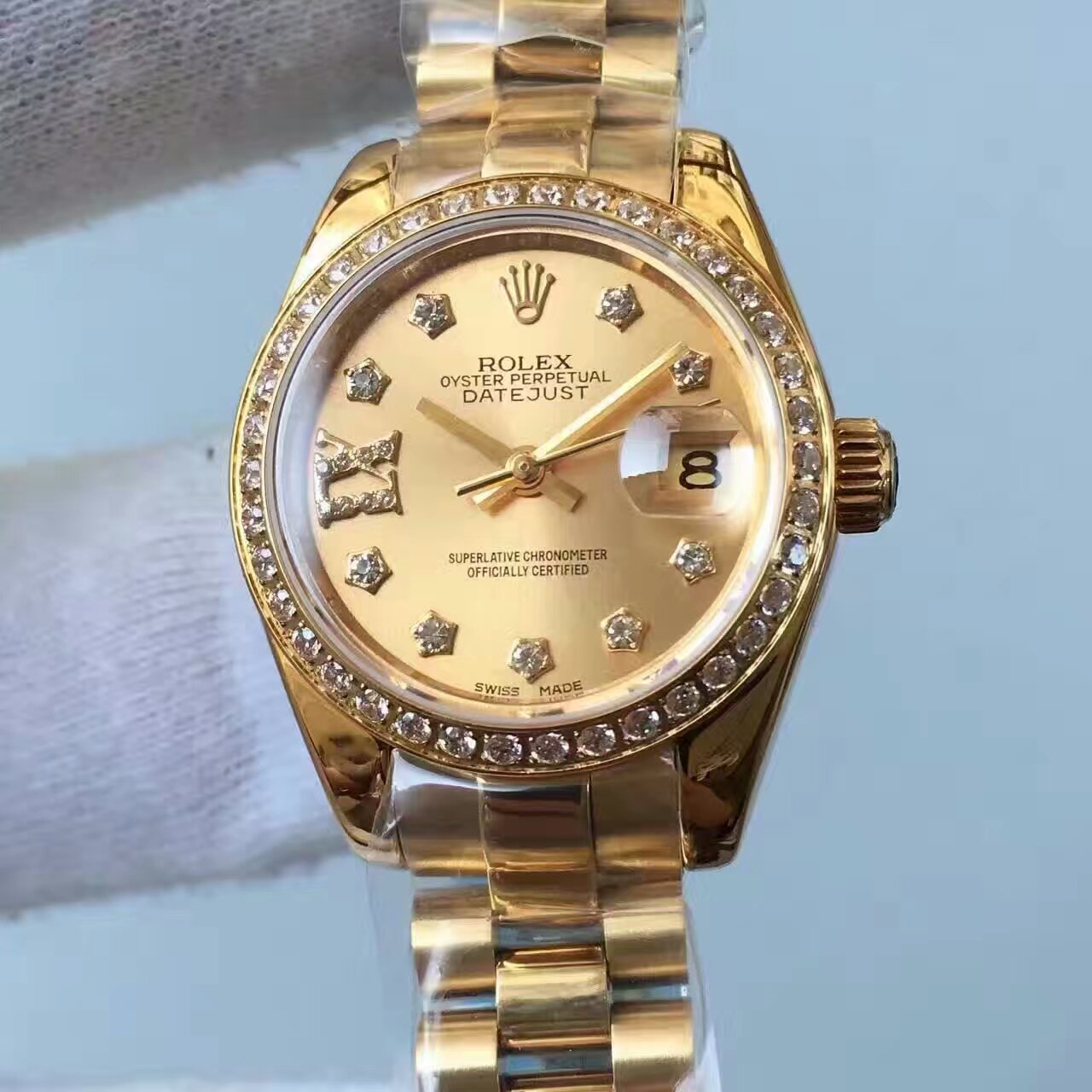 【台湾 Factory 1:1复刻高仿手表】 Rolex 女装  Datejust 系列279178香槟色表盘女士 wrist watch  / R147