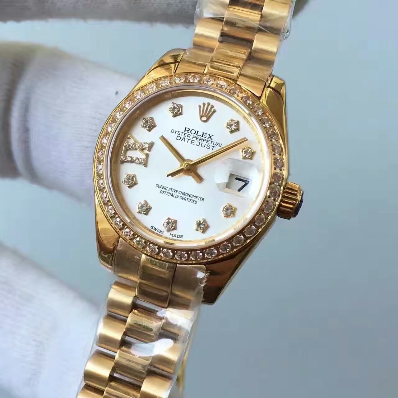 【台湾 Factory 一比一高仿手表】 Rolex 女装  Datejust 系列白色表盘女士 wrist watch  / R149