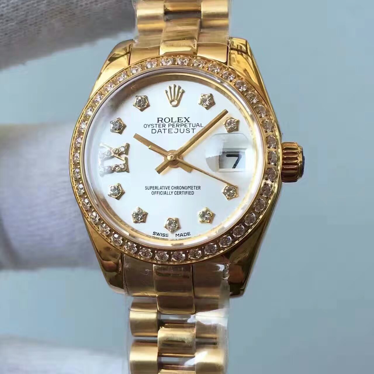 【台湾 Factory 一比一高仿手表】 Rolex 女装  Datejust 系列白色表盘女士 wrist watch  / R149