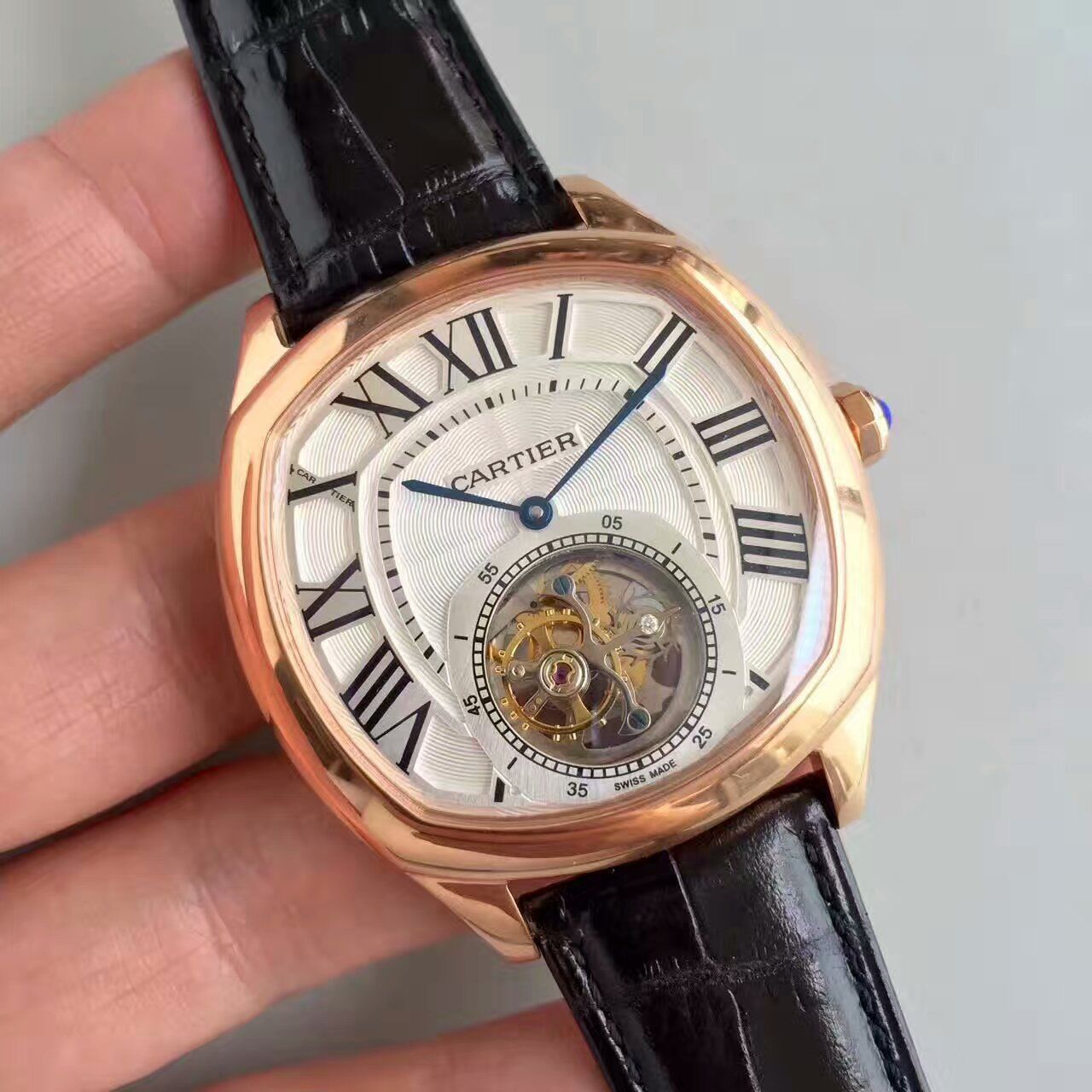 【TF Factory 1:1高仿手表】 Cartier  DRIVE DE  Cartier  系列W4100013 Tourbillon 男表 / K082
