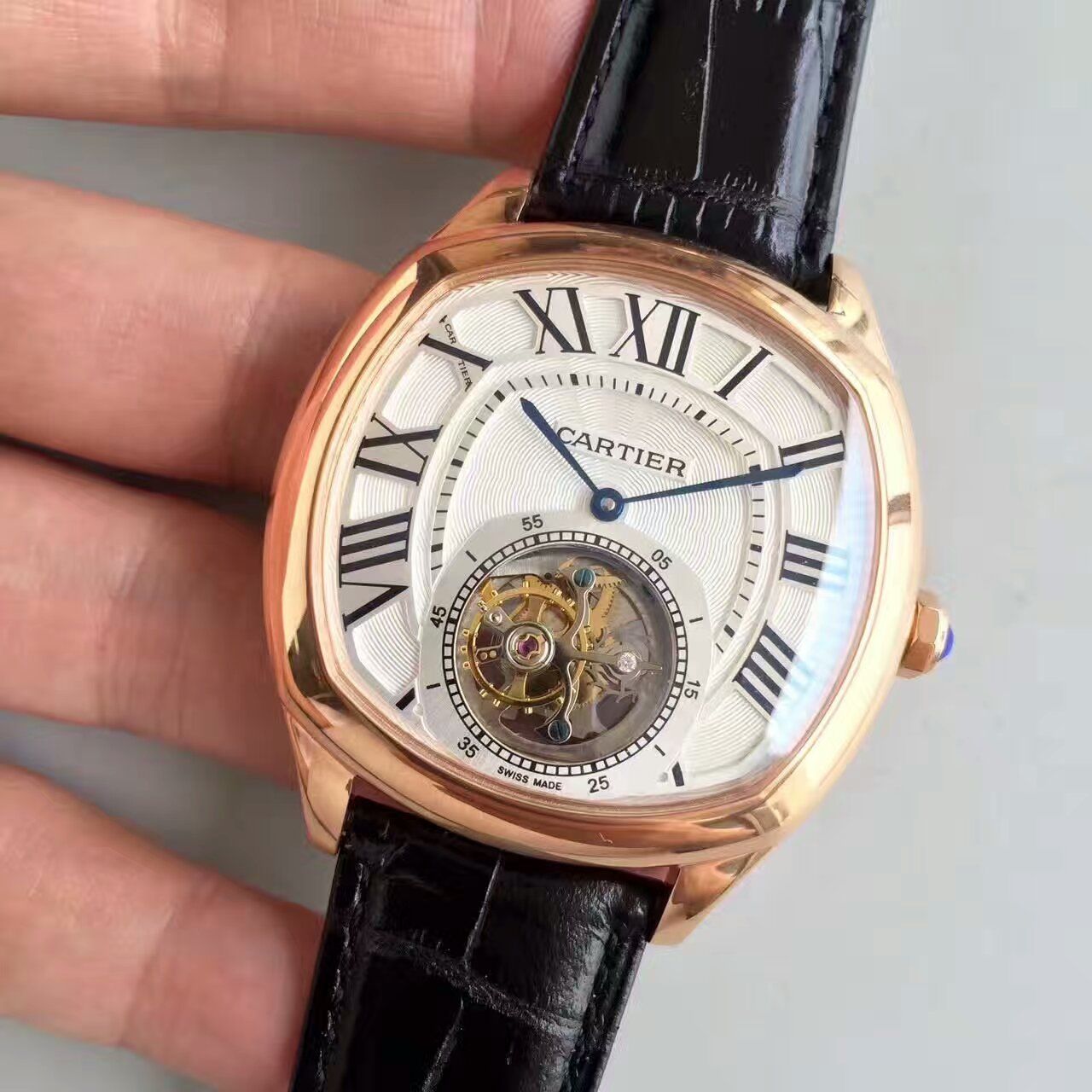 【TF Factory 1:1高仿手表】 Cartier  DRIVE DE  Cartier  系列W4100013 Tourbillon 男表 / K082