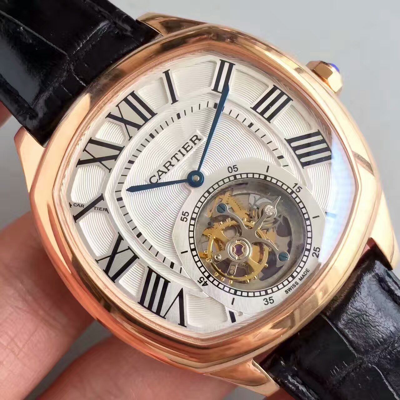 【TF Factory 1:1高仿手表】 Cartier  DRIVE DE  Cartier  系列W4100013 Tourbillon 男表 / K082