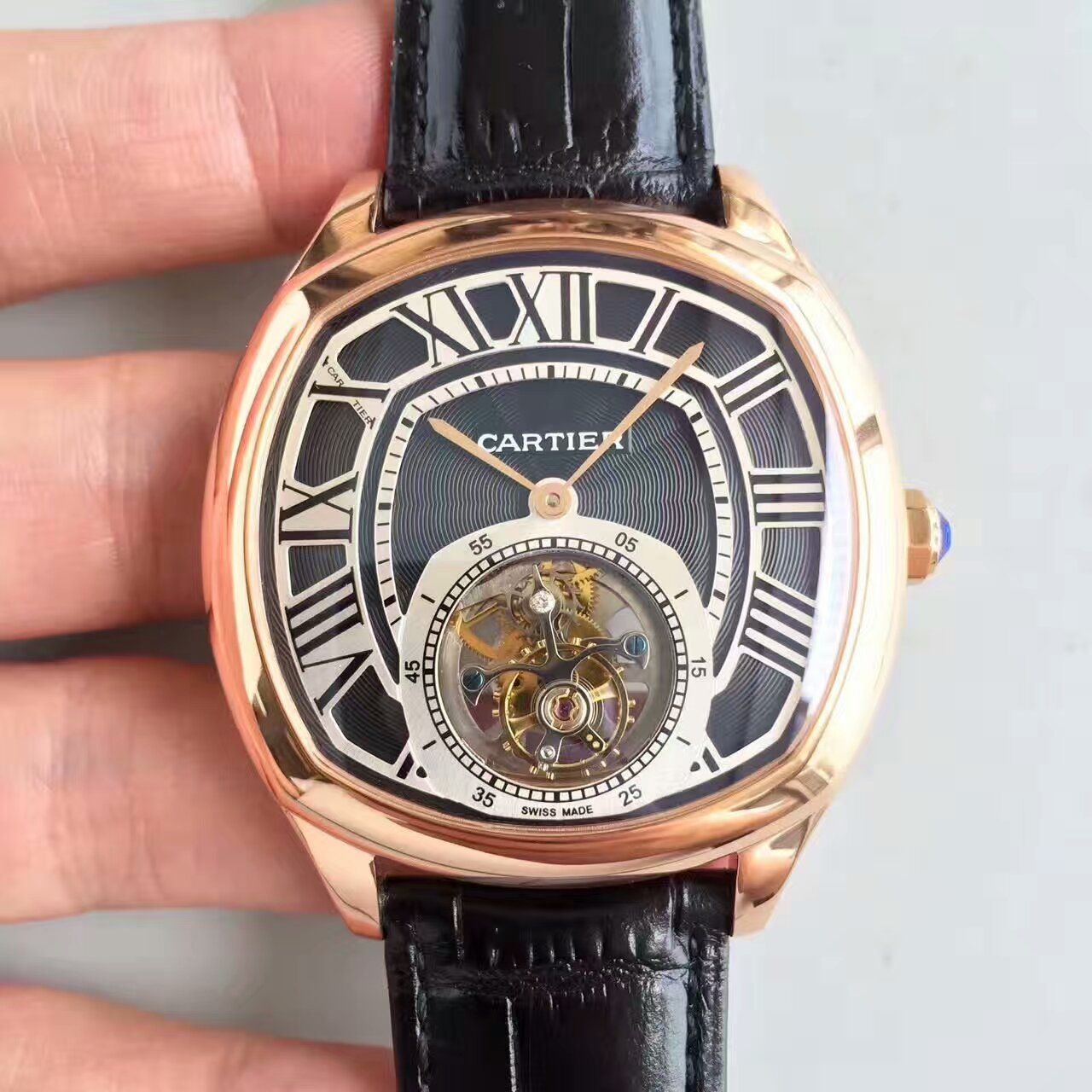 【TF Factory 1:1高仿手表】 Cartier  DRIVE DE  Cartier  系列W4100013 Tourbillon 男表 / K082
