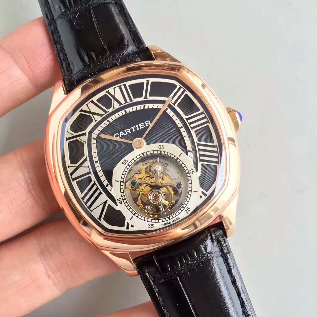 【TF Factory 1:1高仿手表】 Cartier  DRIVE DE  Cartier  系列W4100013 Tourbillon 男表 / K082