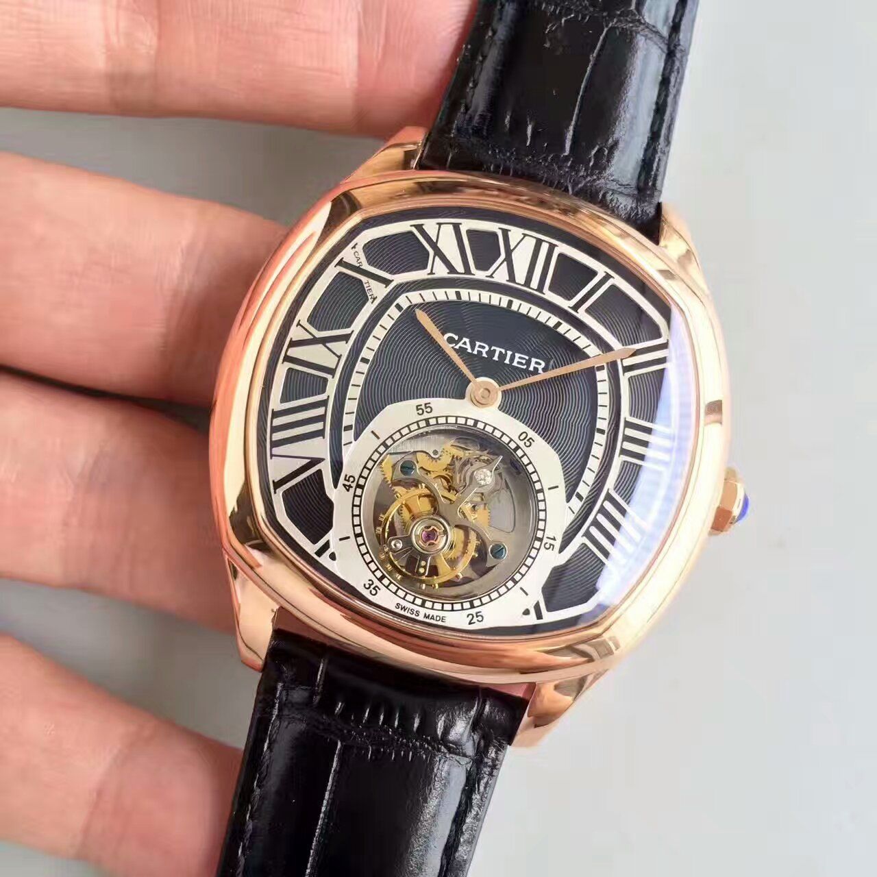【TF Factory 1:1高仿手表】 Cartier  DRIVE DE  Cartier  系列W4100013 Tourbillon 男表 / K082