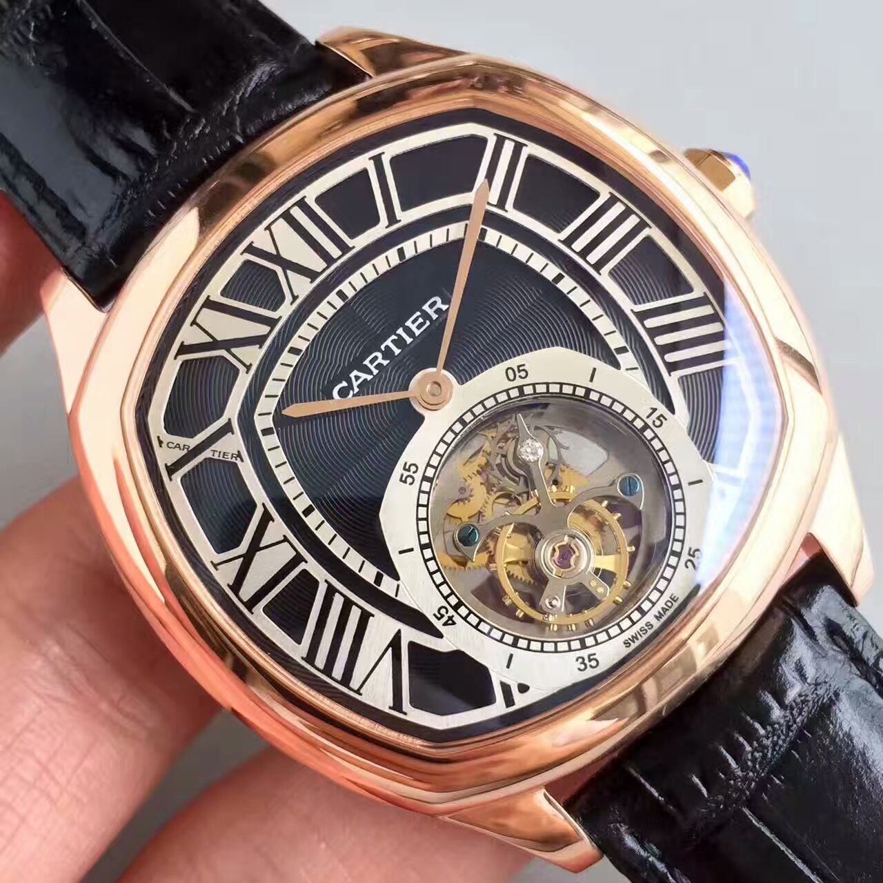 【TF Factory 1:1高仿手表】 Cartier  DRIVE DE  Cartier  系列W4100013 Tourbillon 男表 / K082