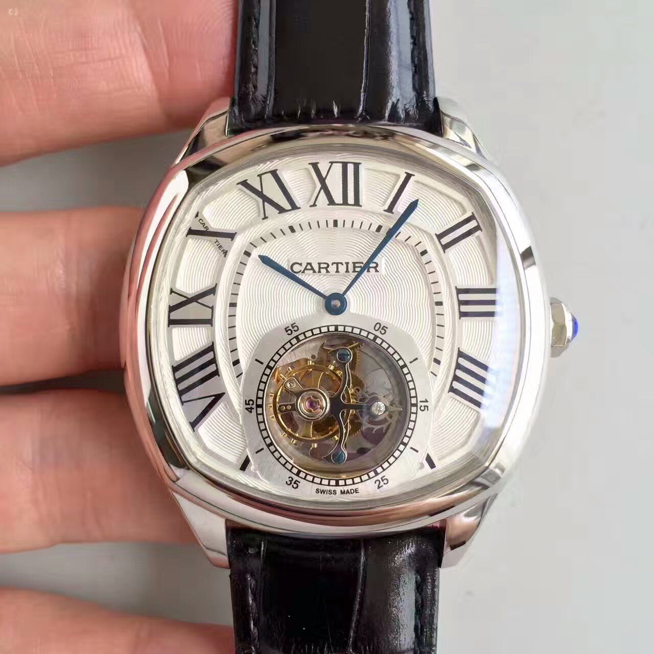 【TF Factory 1:1高仿手表】 Cartier  DRIVE DE  Cartier  系列W4100013 Tourbillon 男表 / K082