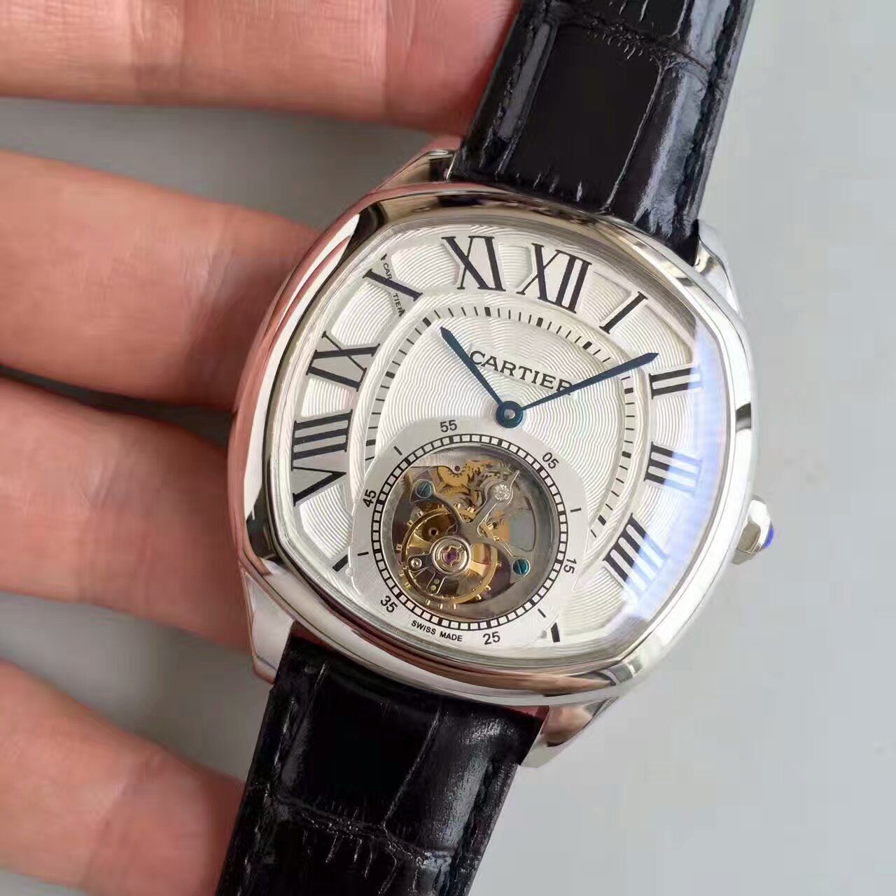 【TF Factory 1:1高仿手表】 Cartier  DRIVE DE  Cartier  系列W4100013 Tourbillon 男表 / K082