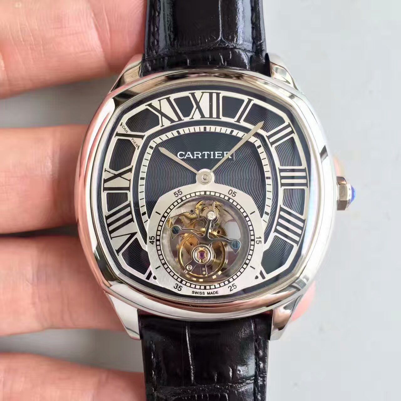 【TF Factory 1:1高仿手表】 Cartier  DRIVE DE  Cartier  系列W4100013 Tourbillon 男表 / K082