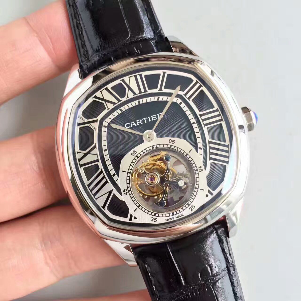 【TF Factory 1:1高仿手表】 Cartier  DRIVE DE  Cartier  系列W4100013 Tourbillon 男表 / K082