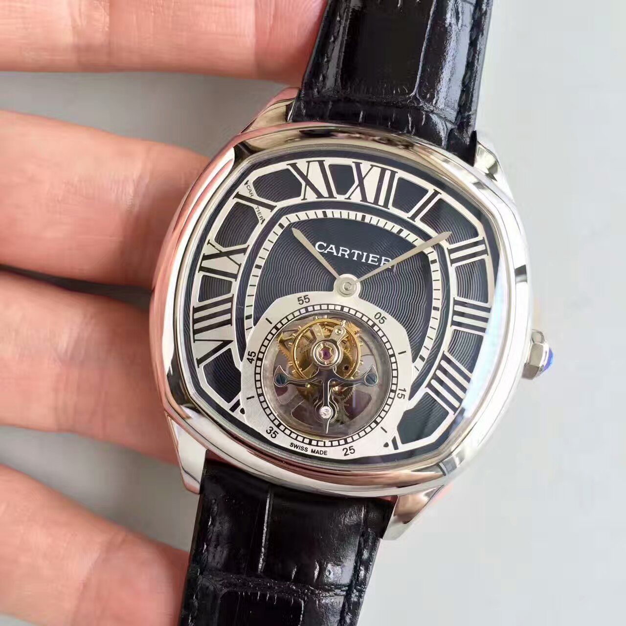 【TF Factory 1:1高仿手表】 Cartier  DRIVE DE  Cartier  系列W4100013 Tourbillon 男表 / K082