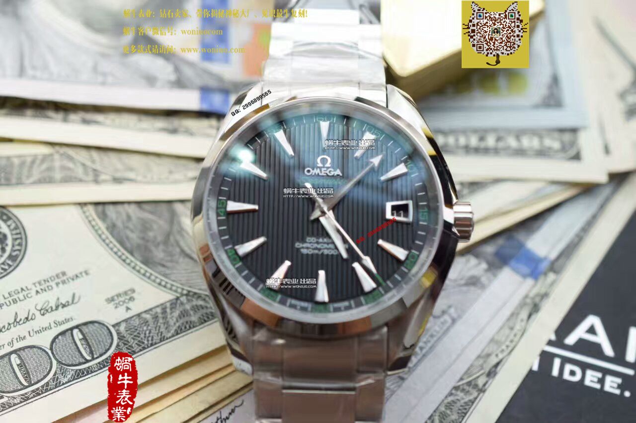 【KW Factory 一比一超A高仿手表】OMEGA Seamaster 系列231.10.42.21.01.001黑面绿字231.10.42.21.01.001男表 / M136