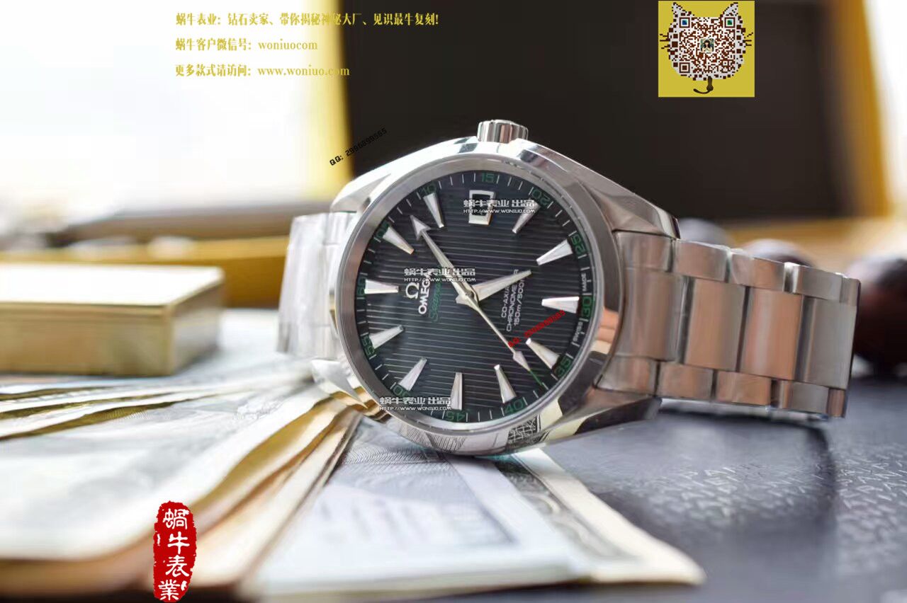 【KW Factory 一比一超A高仿手表】OMEGA Seamaster 系列231.10.42.21.01.001黑面绿字231.10.42.21.01.001男表 / M136