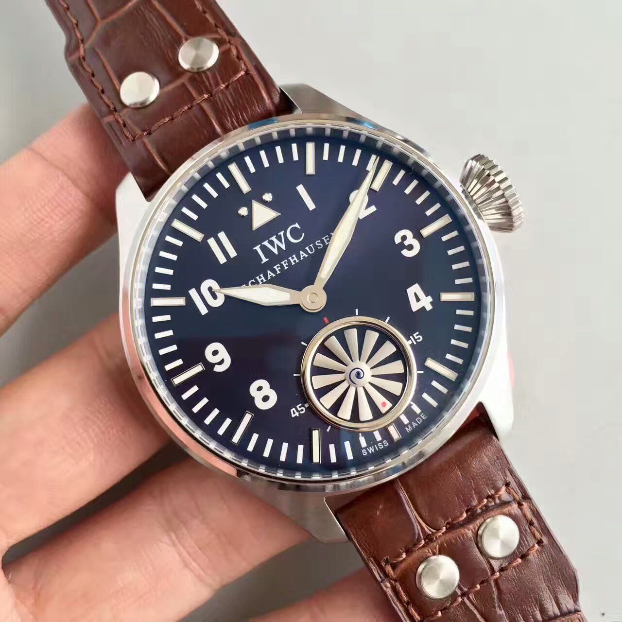 【KW Factory 1:1复刻手表】 IWC 飞行员IW500301（俗称涡轮大飞） 最新终极升级版 / WG109 