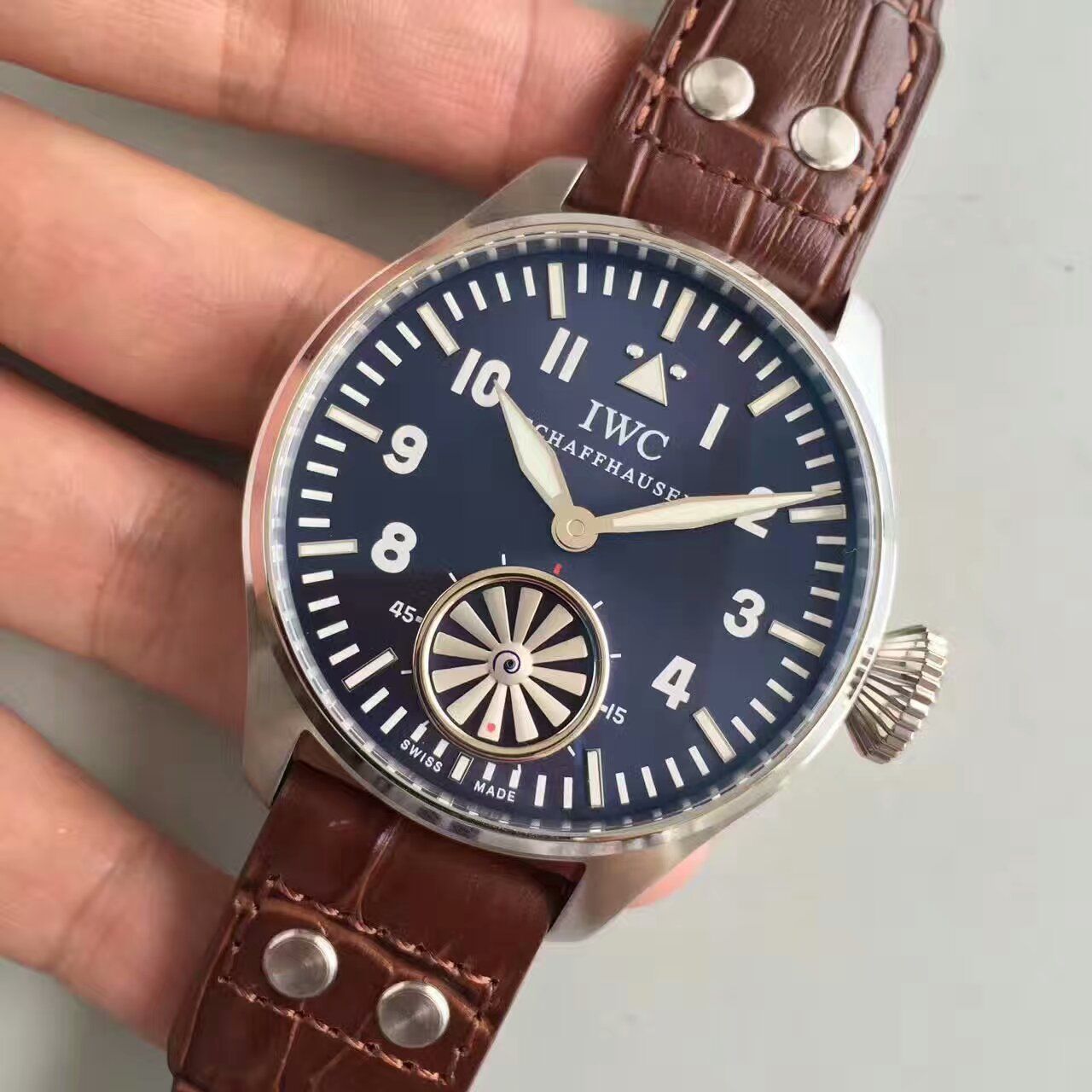 【KW Factory 1:1复刻手表】 IWC 飞行员IW500301（俗称涡轮大飞） 最新终极升级版 / WG109 