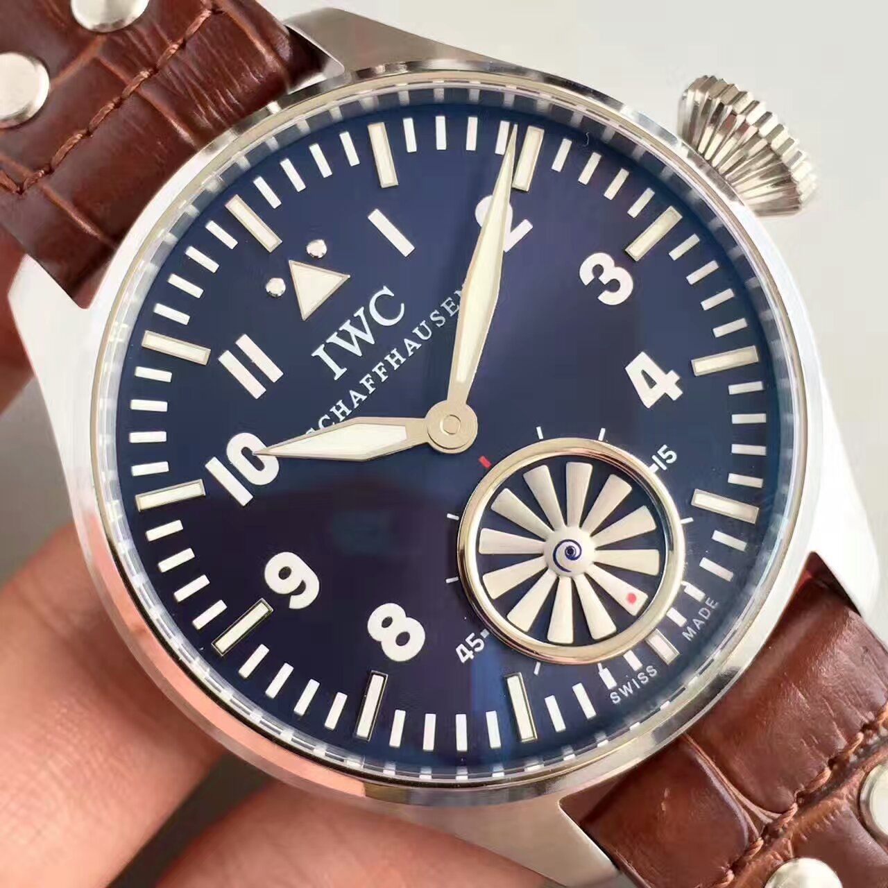 【KW Factory 1:1复刻手表】 IWC 飞行员IW500301（俗称涡轮大飞） 最新终极升级版 / WG109 