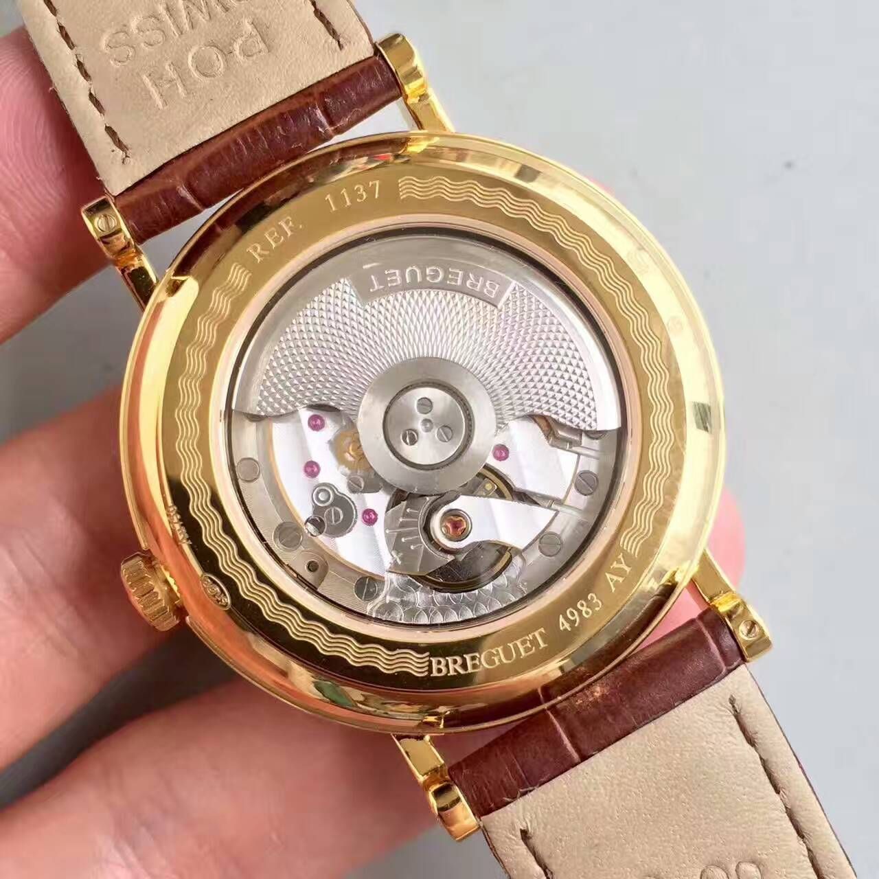 【VF Factory  top 一比一复刻手表】 Breguet 经典系列7137BA/11/9V6 黄金月相 wrist watch  / BZ028