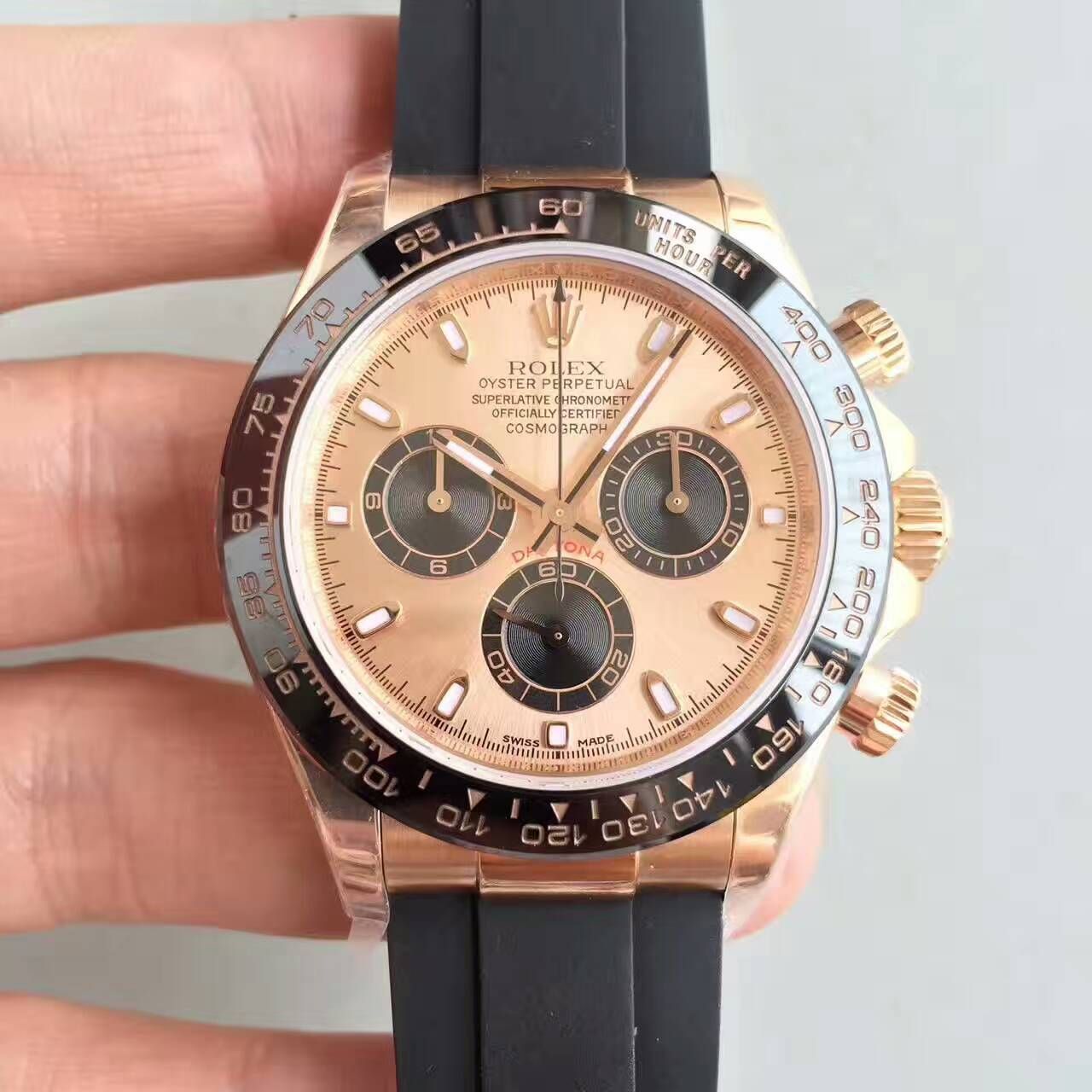 【NOOB Factory 一比一超A高精仿手表】 Rolex  Cosmograph Daytona  Ditongna 系列116515LN-L(FC) 象牙色 wrist watch  / R007
