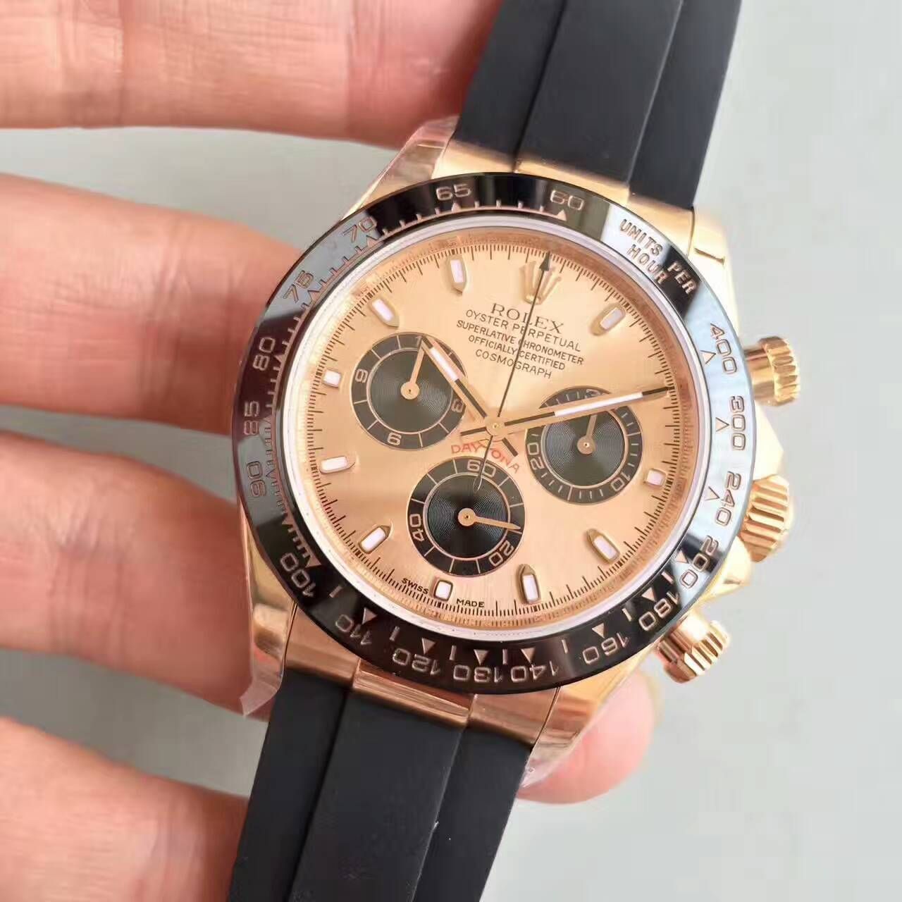 【NOOB Factory 一比一超A高精仿手表】 Rolex  Cosmograph Daytona  Ditongna 系列116515LN-L(FC) 象牙色 wrist watch  / R007