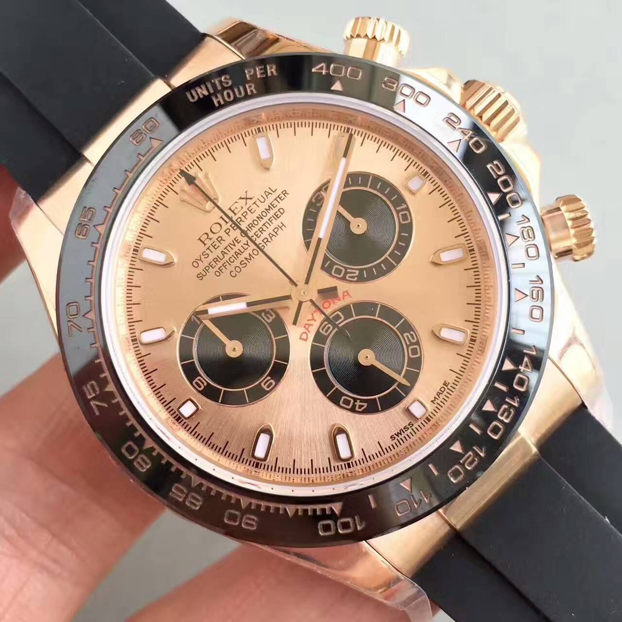 【NOOB Factory 一比一超A高精仿手表】 Rolex  Cosmograph Daytona  Ditongna 系列116515LN-L(FC) 象牙色 wrist watch  / R007