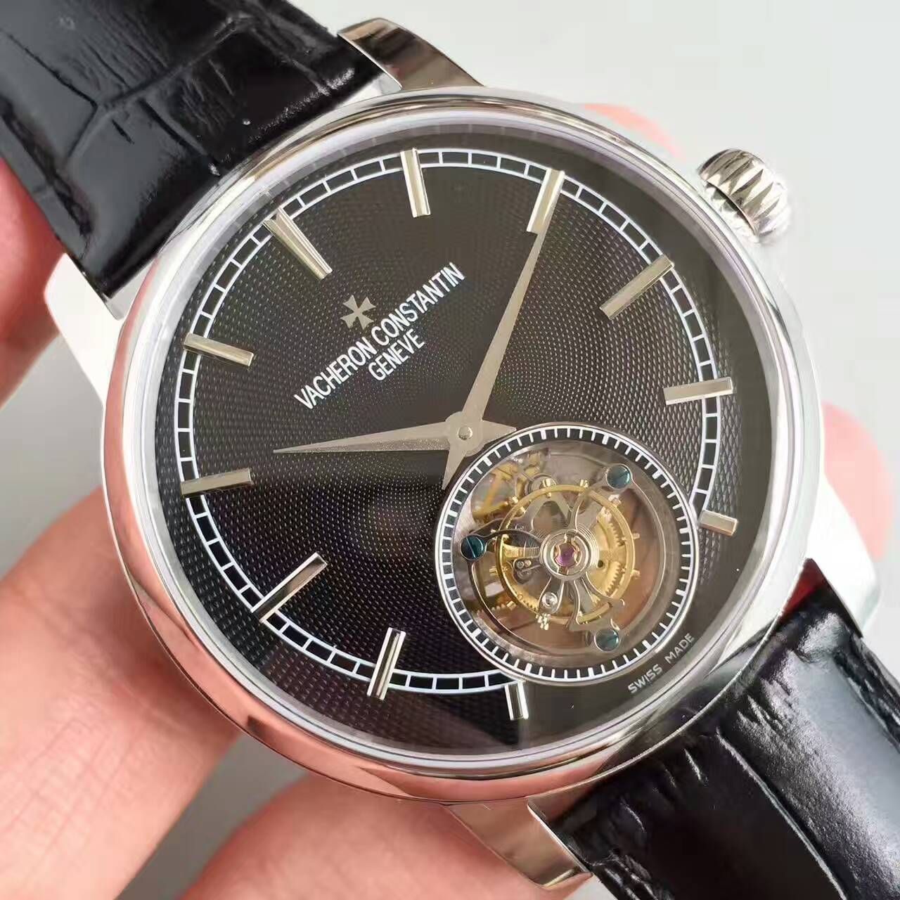 【LH Factory  top 1:1高精仿手表】Vacheron Constantin  传袭系列6500T/000P-B100真 Tourbillon  wrist watch  / JS181