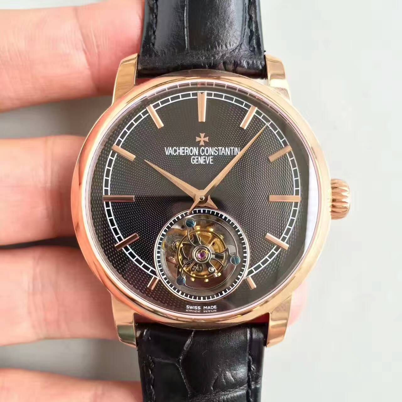 【LH Factory  top 1:1高精仿手表】Vacheron Constantin  传袭系列6500T/000P-B100真 Tourbillon  wrist watch  / JS181