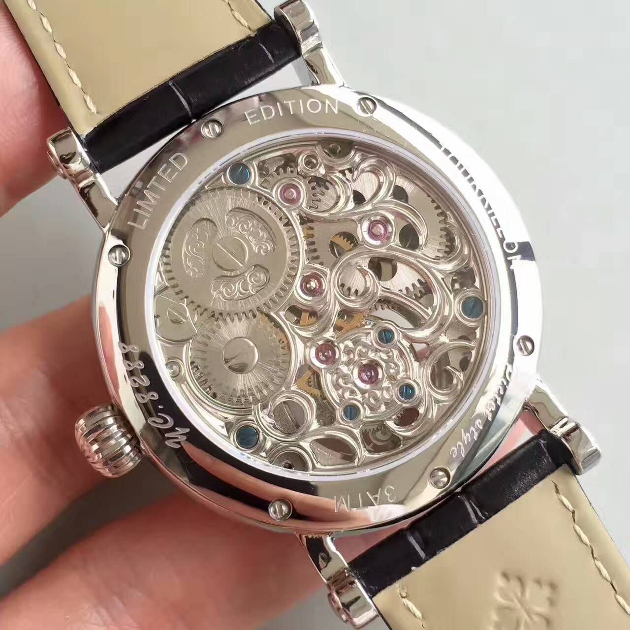 【TF Factory 一比一高精仿手表】 PATEK PHILIPPE 镂空雕花动力星辰真 Tourbillon  wrist watch  / BD202