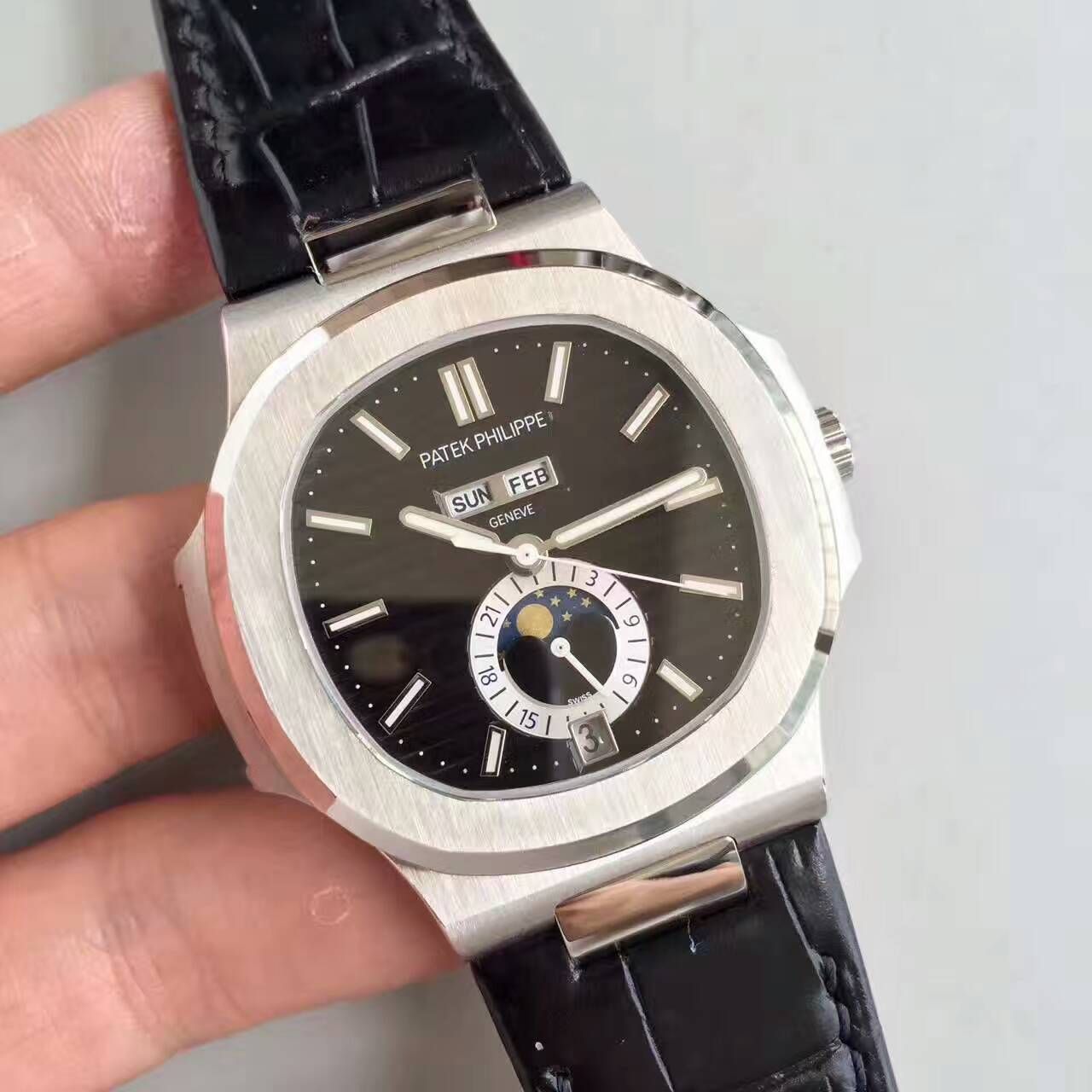 【KM一比一高精仿手表】 PATEK PHILIPPE Nautilus系列精钢男表5726A-001 / BD204