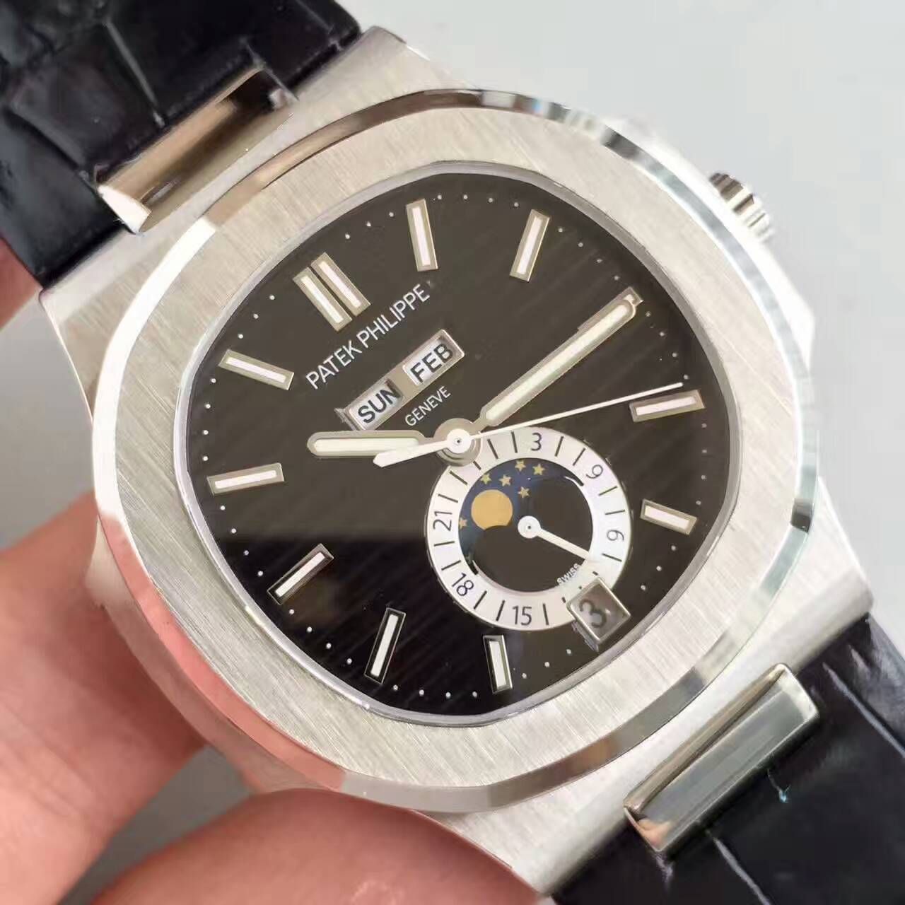 【KM一比一高精仿手表】 PATEK PHILIPPE Nautilus系列精钢男表5726A-001 / BD204