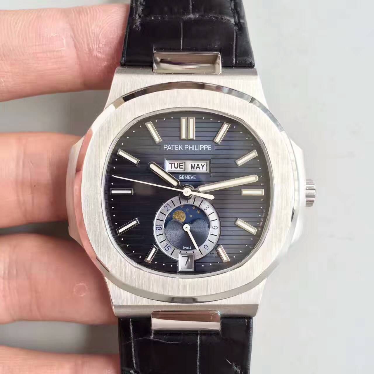 【KM一比一高精仿手表】 PATEK PHILIPPE Nautilus系列精钢男表5726A-001 / BD204
