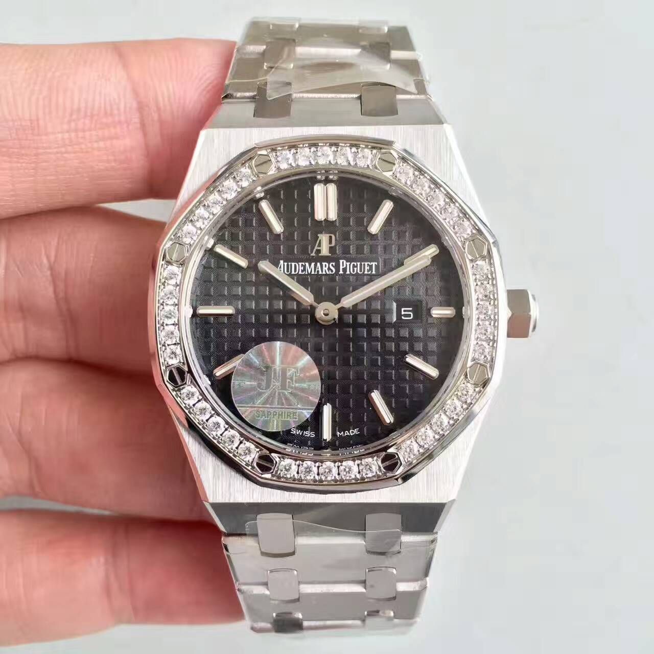 【JF一比一超A复刻手表】Audemars Piguet 皇家橡树系列高仿67651ST.ZZ.D002CR.01女士石英 wrist watch  / AP121