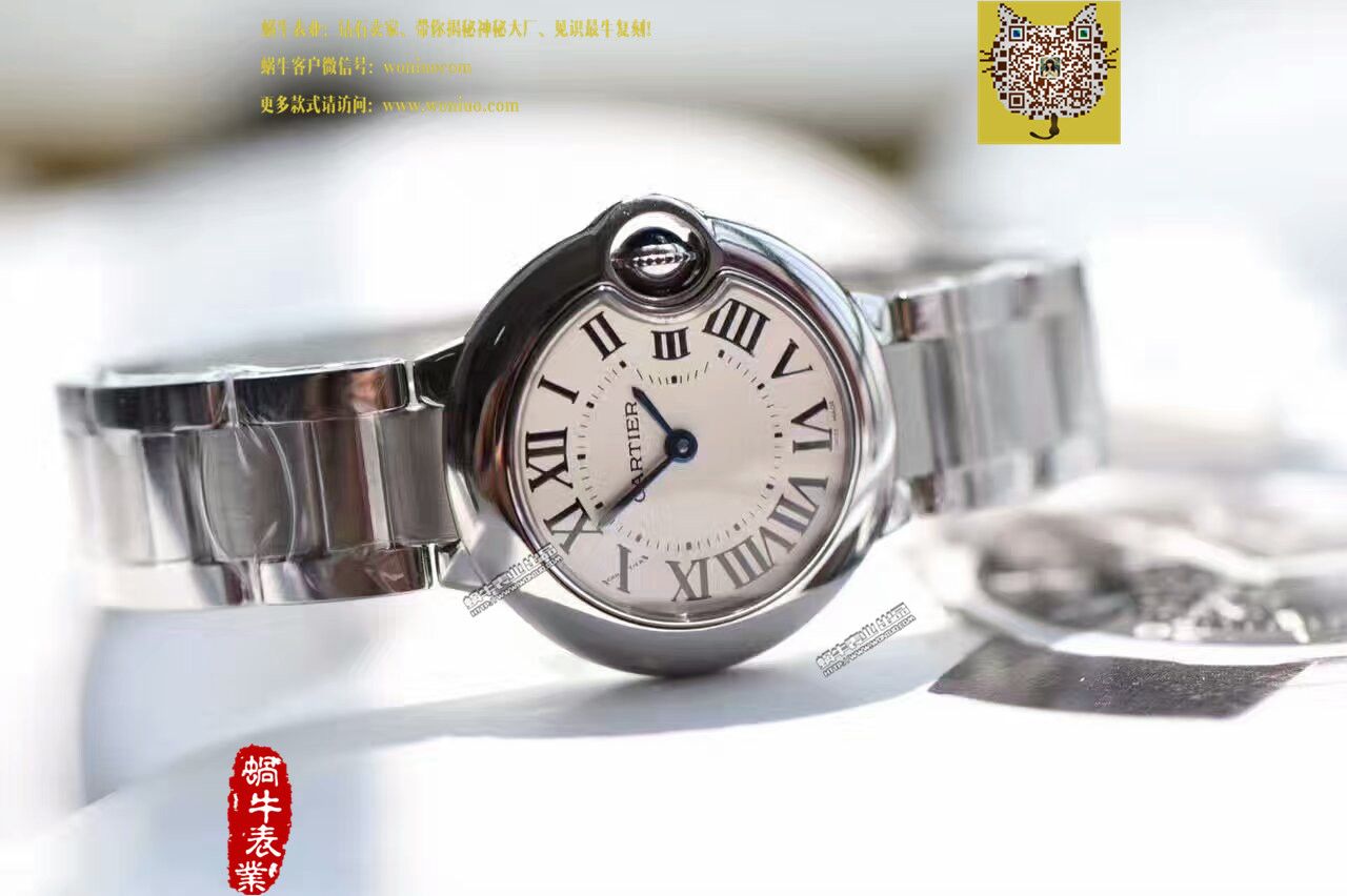 【HBBV6一比一 top 复刻高仿手表】 Cartier  小号蓝气球女装28毫米石英 Movement WE69010Z4 / K116