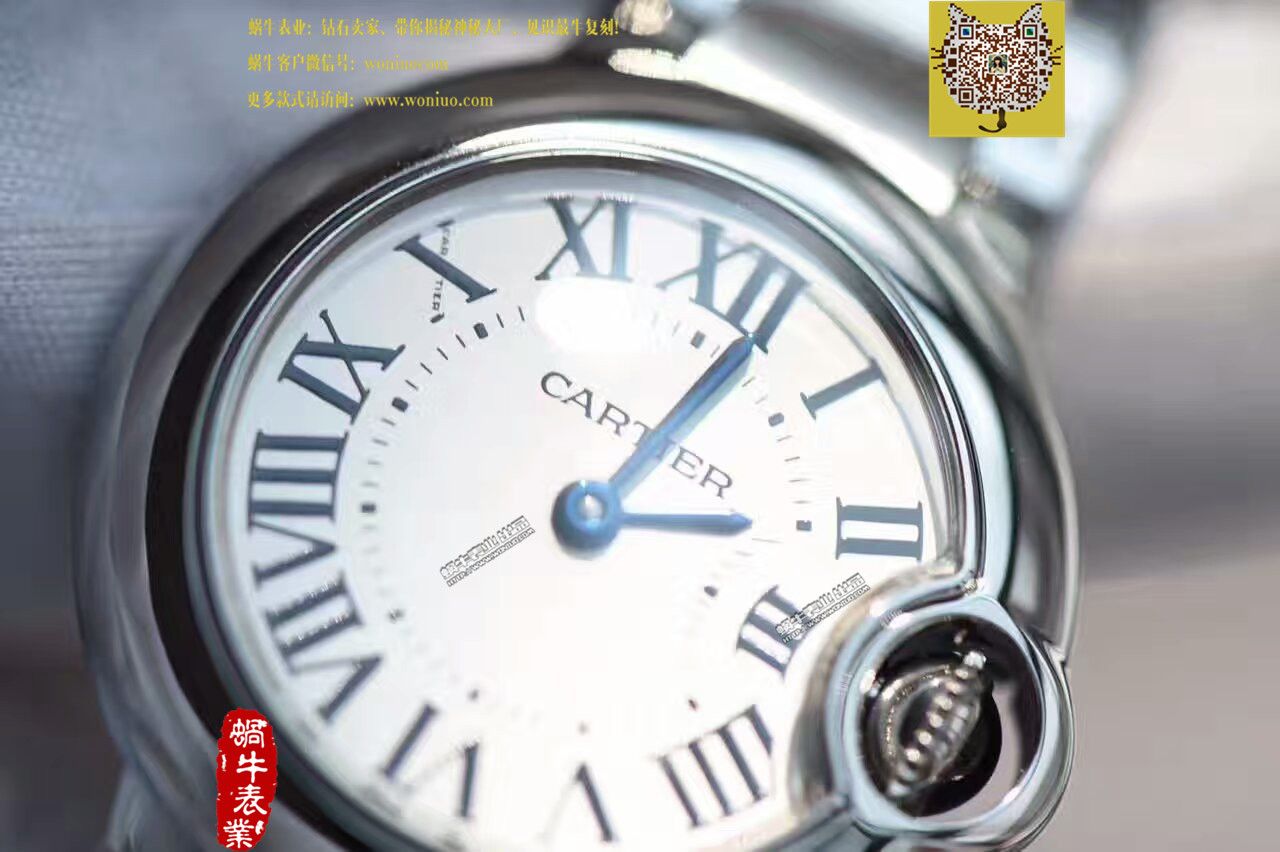 【HBBV6一比一 top 复刻高仿手表】 Cartier  小号蓝气球女装28毫米石英 Movement WE69010Z4 / K116