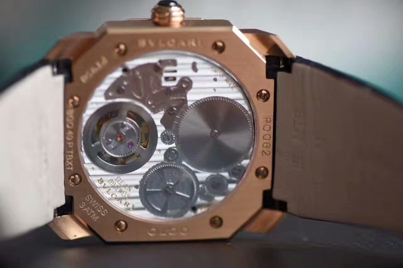【TF Factory 1:1复刻高仿手表】 BVLGARI OCTO系列《手动 Tourbillon 》102346 BGOP40BGLTBXT wrist watch  / BG009