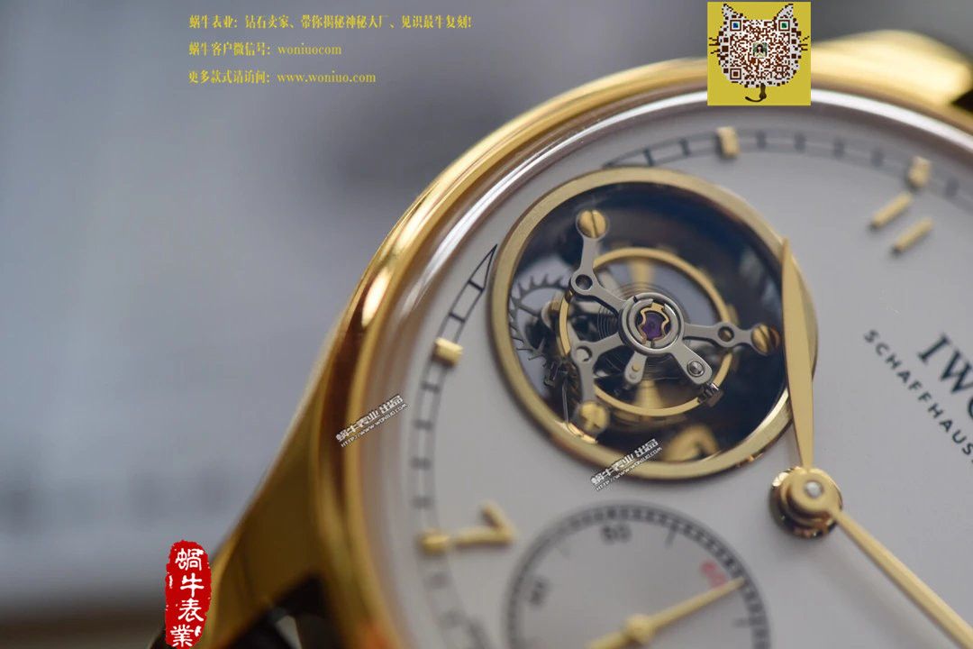 【YL Factory 一比一超A高仿手表】 top  IWC 葡萄牙9位 Tourbillon （土豪金-黄金版本） / WG180