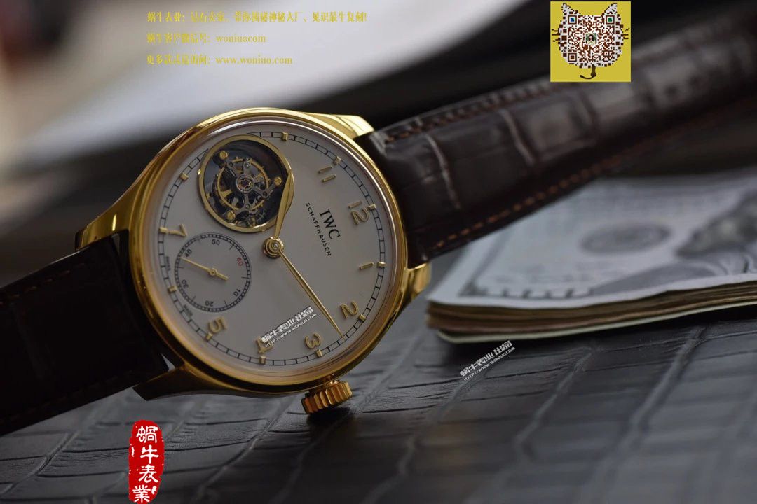 【YL Factory 一比一超A高仿手表】 top  IWC 葡萄牙9位 Tourbillon （土豪金-黄金版本） / WG180