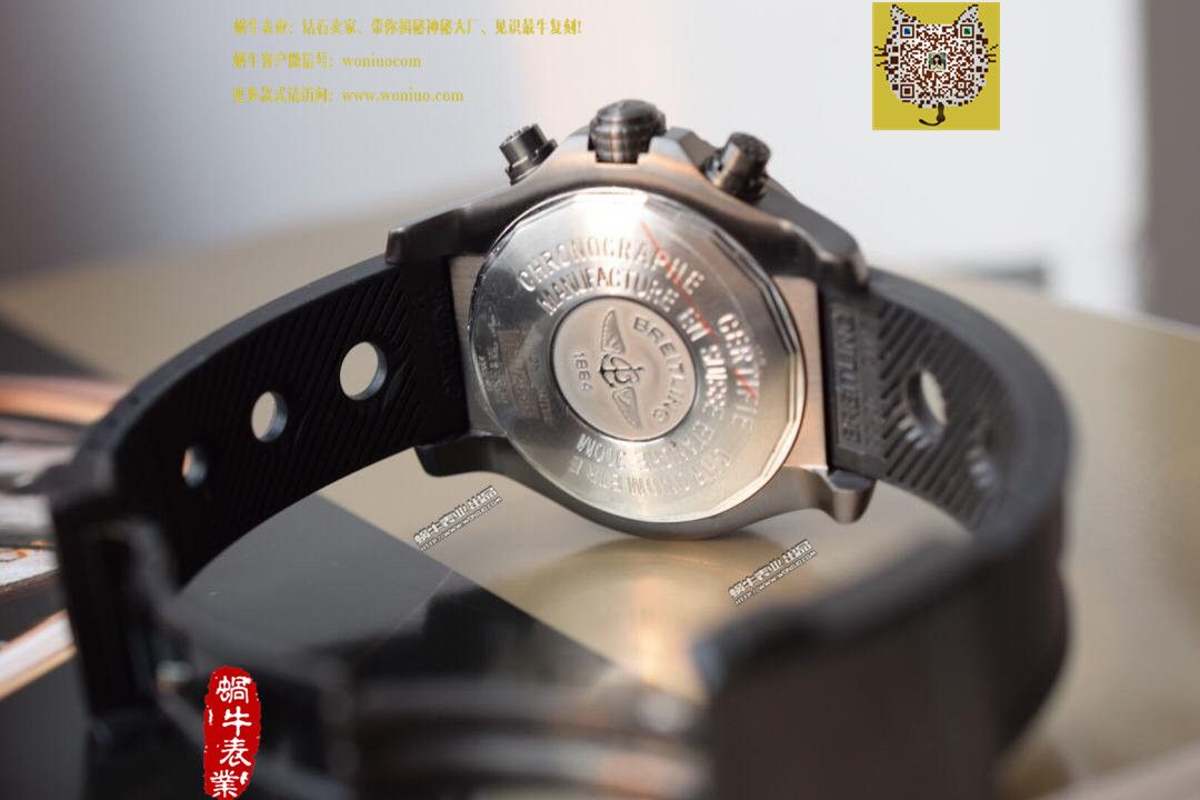 【实物图鉴赏】NOOB Factory 1:1复刻手表之 Breitling 复仇者系列黑钢 watchcase 黑色表盘橡胶 watchband   wrist watch  / BL015.0