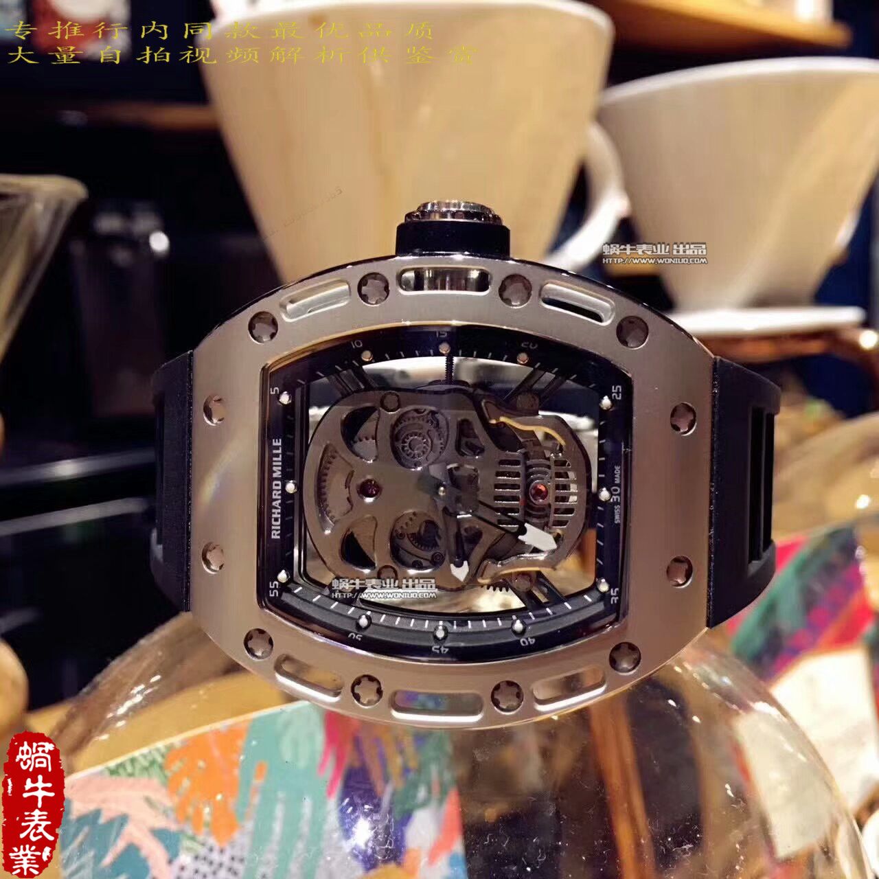 【KV一比一超A高仿手表】RICHARD MILLE 男士系列RM 052银色骷髅头 wrist watch  / RM 052B