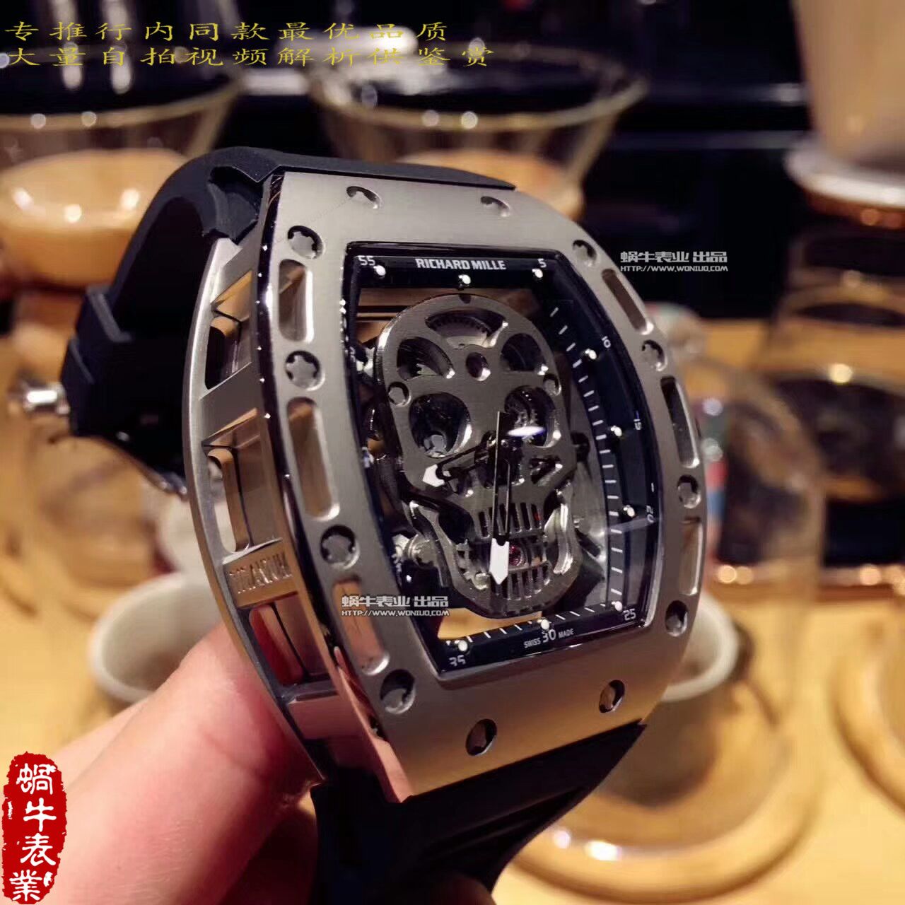 【KV一比一超A高仿手表】RICHARD MILLE 男士系列RM 052银色骷髅头 wrist watch  / RM 052B