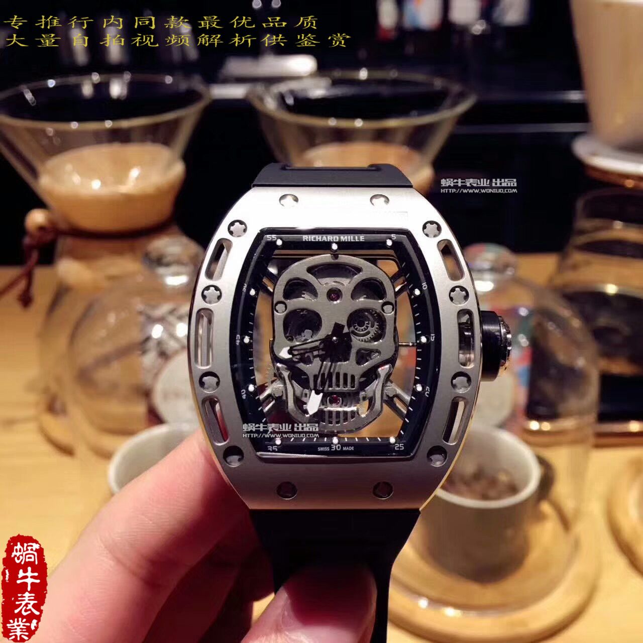 【KV一比一超A高仿手表】RICHARD MILLE 男士系列RM 052银色骷髅头 wrist watch  / RM 052B