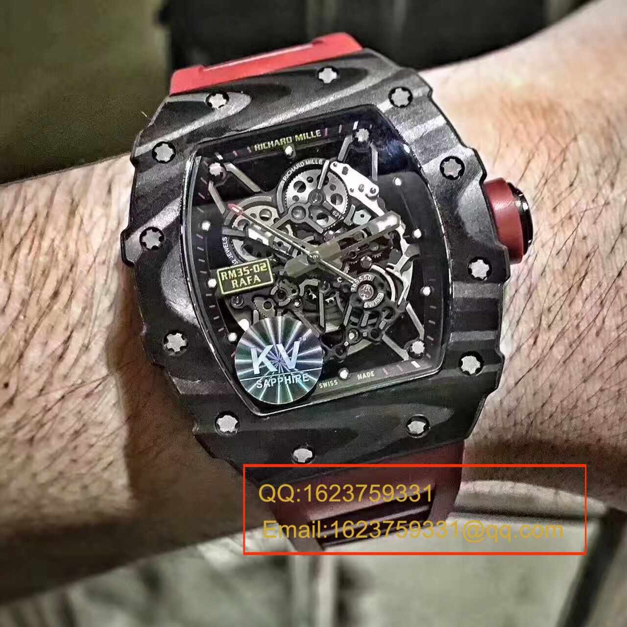 KV新品 RM35-02系列 top 版（纳达尔限量版） carbon fiber 系列最强复刻版本 / RM 035-02