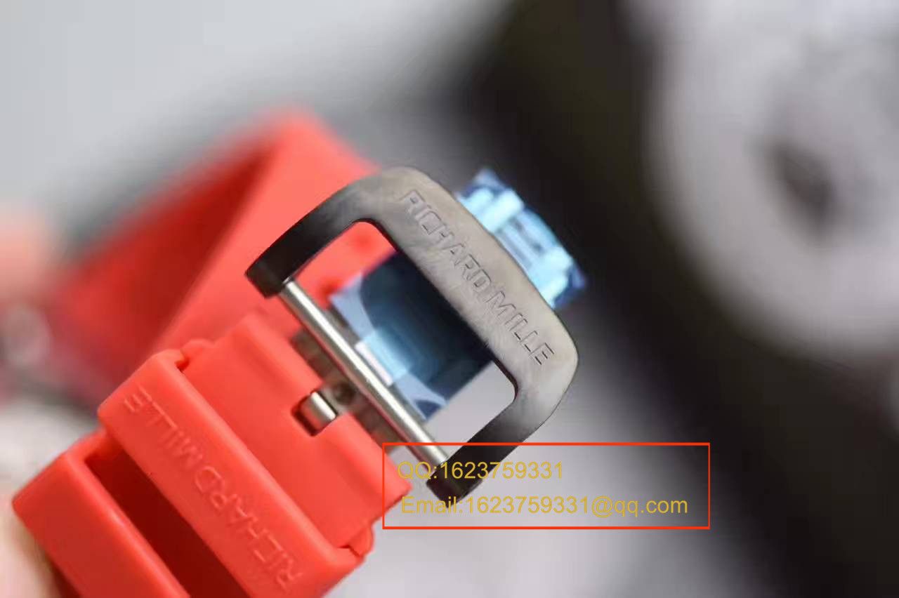【独家视频测评RM一比一超A高仿手表】RICHARD MILLE 男士系列RM 011 RED QTPT红 carbon fiber  wrist watch  / RMBH11-03B