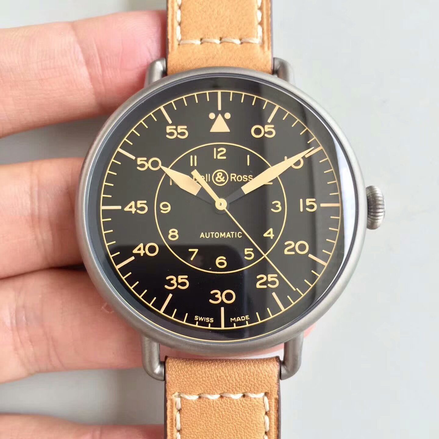 【BR一比一 top 高精仿手表】 Bell & Ross VINTAGE 系列WW1-92 HERITAGE wrist watch  / BLBA018