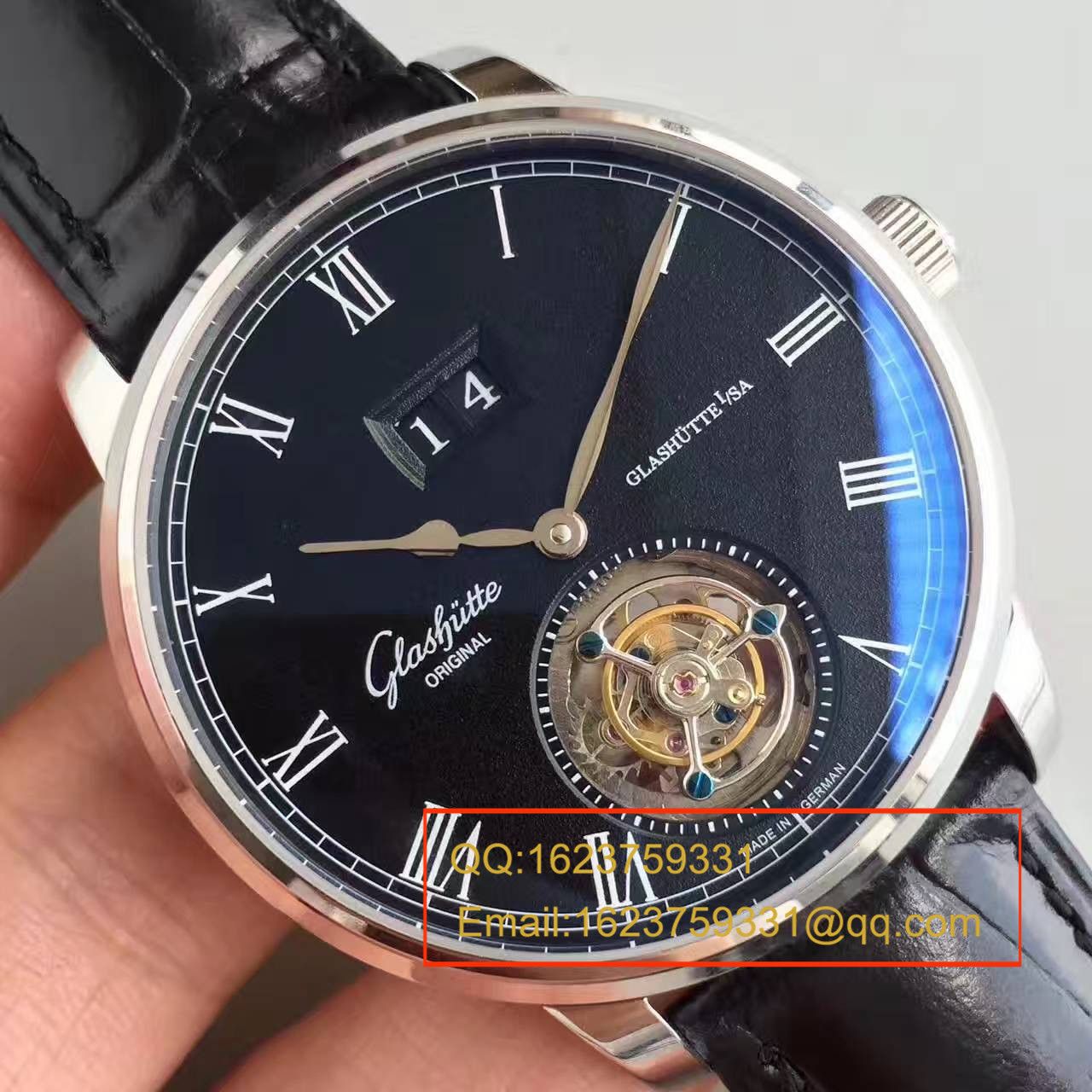 【TF Factory 一比一超A高仿手表】glashuette original原创艺术与工艺系列1-94-03-04-04-04 Tourbillon  wrist watch  / GLACH040