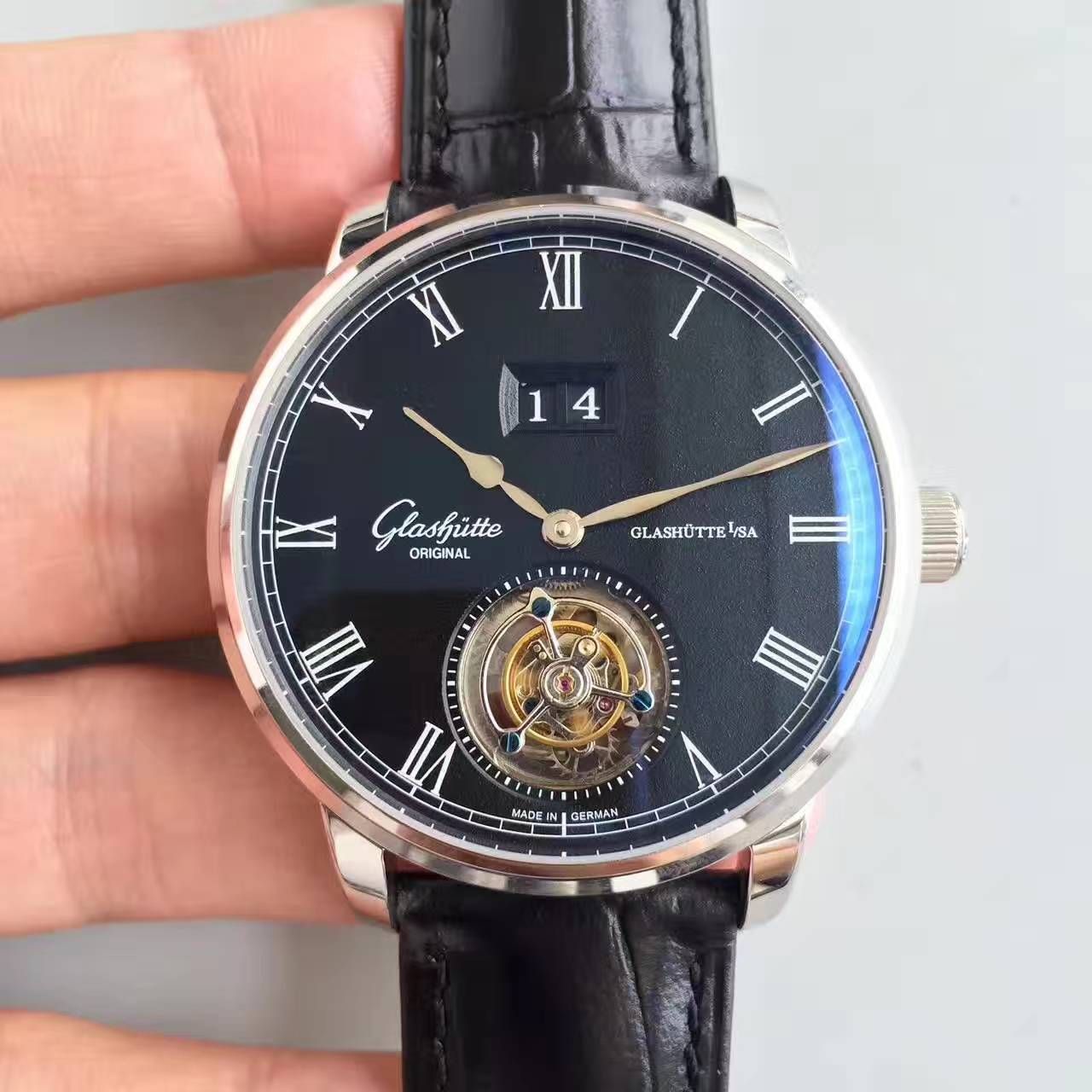 【TF Factory 一比一超A高仿手表】glashuette original原创艺术与工艺系列1-94-03-04-04-04 Tourbillon  wrist watch  / GLACH040