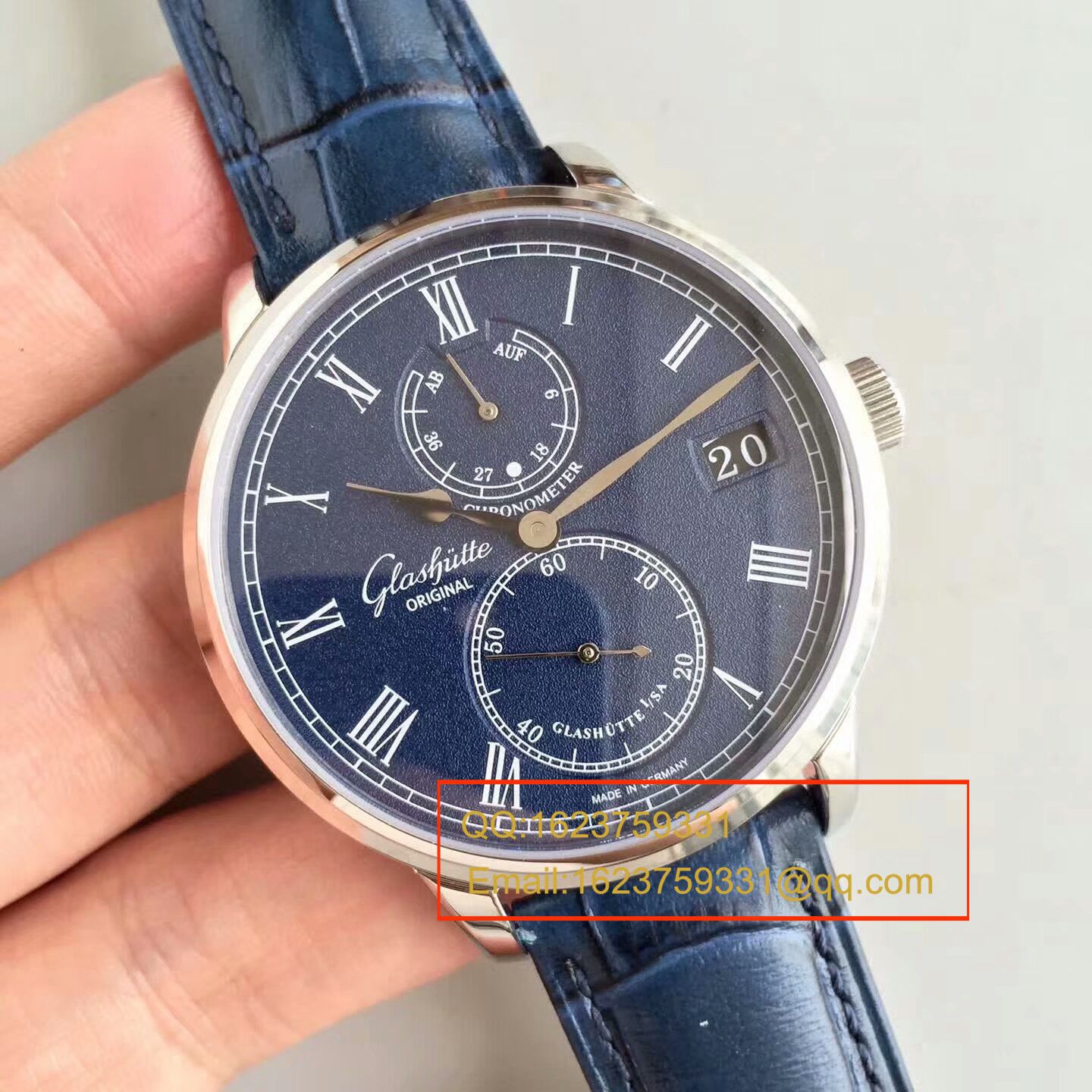 【GF一比一精高仿手表】glashuette original原创精髓议员天文台 wrist watch 系列 1-58-01-05-34-30 wrist watch  / GLA042